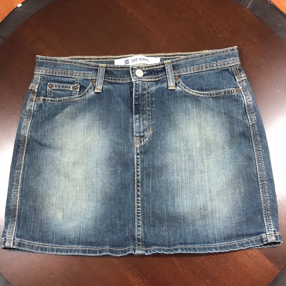 GAP Dresses & Skirts - BOGO Gap Denim Jean Skirt Sandblasted 10